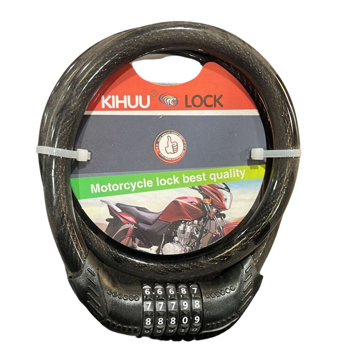 GENERICO - Candado Para Bicicleta Moto 5 Digitos 99999 Combinaciones