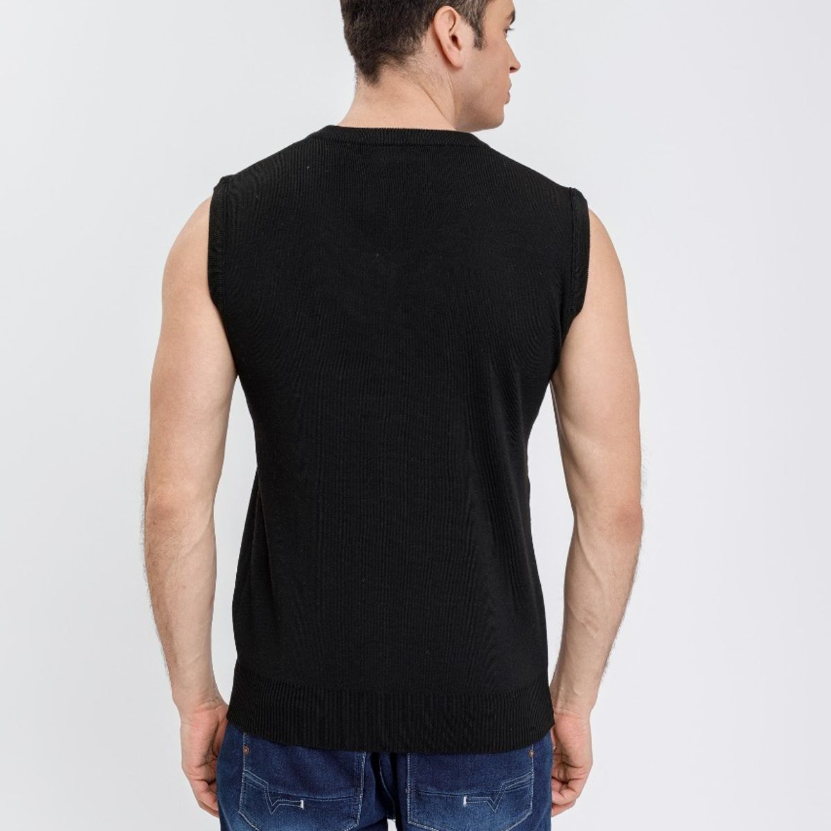 LIKE SHOP - Sweater Hombre Sin Manga Cuello V Excelente Calidad 7196