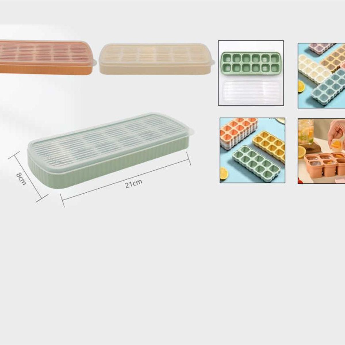 GENERICO - Molde Para Cubito de Hielo Con Tapa