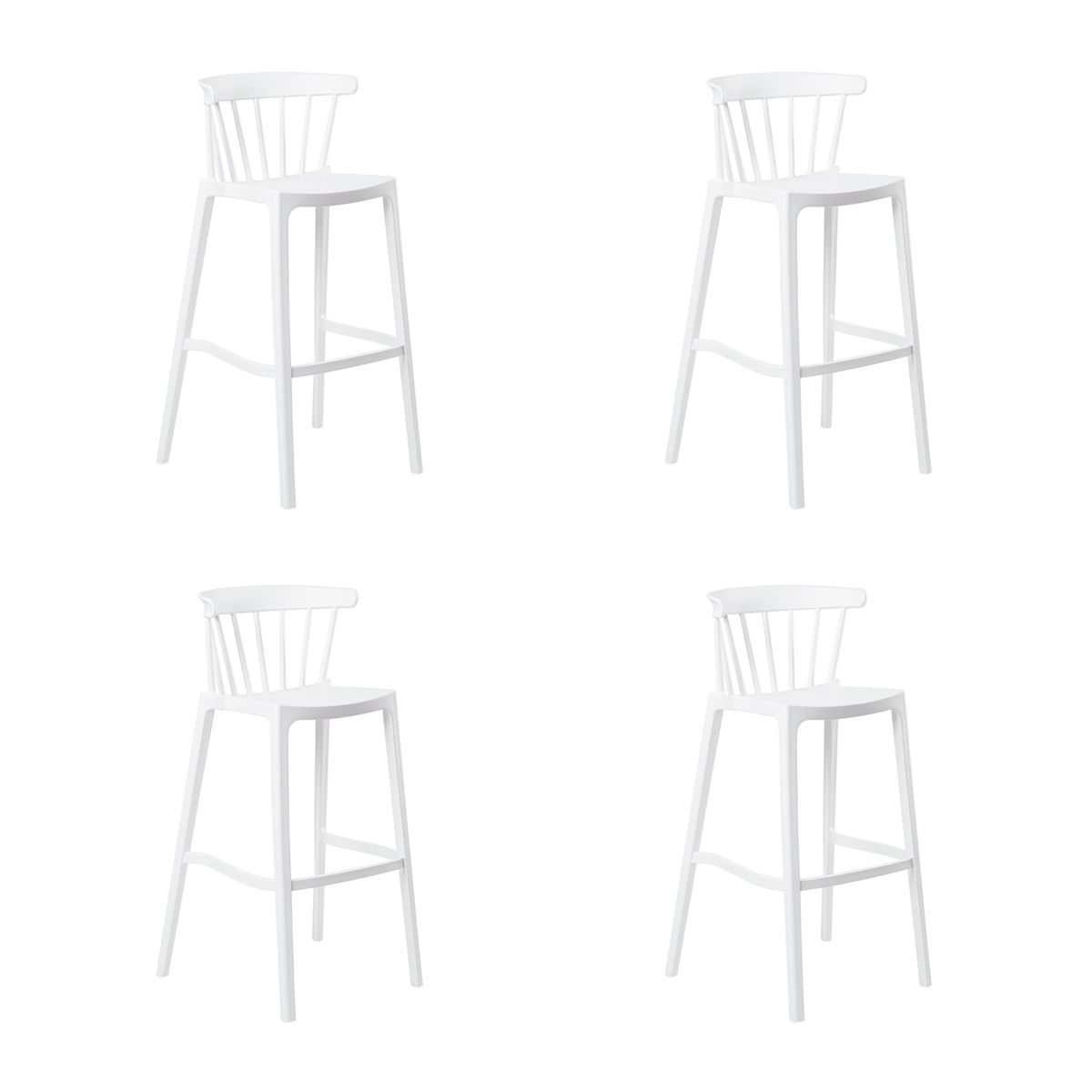 BOKAN - Pack 4 Pisos de Bar Matera Blanco