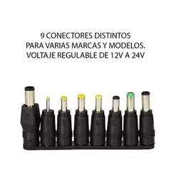 IRM - Cargador Universal Notebook Ajustable 9 Puntas 120w 12-24v