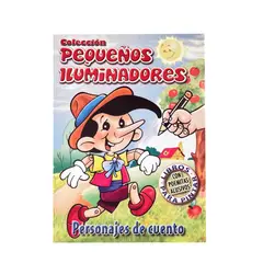 GENERICO - Libro para colorear Personajes de cuento - Colección Pequeños Iluminadores