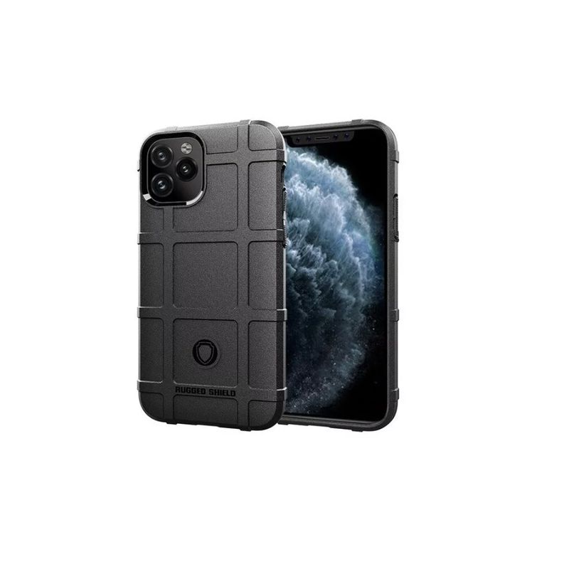 GENERICO - Funda De Fibra Resistente Para iPhone 13-NEGRO