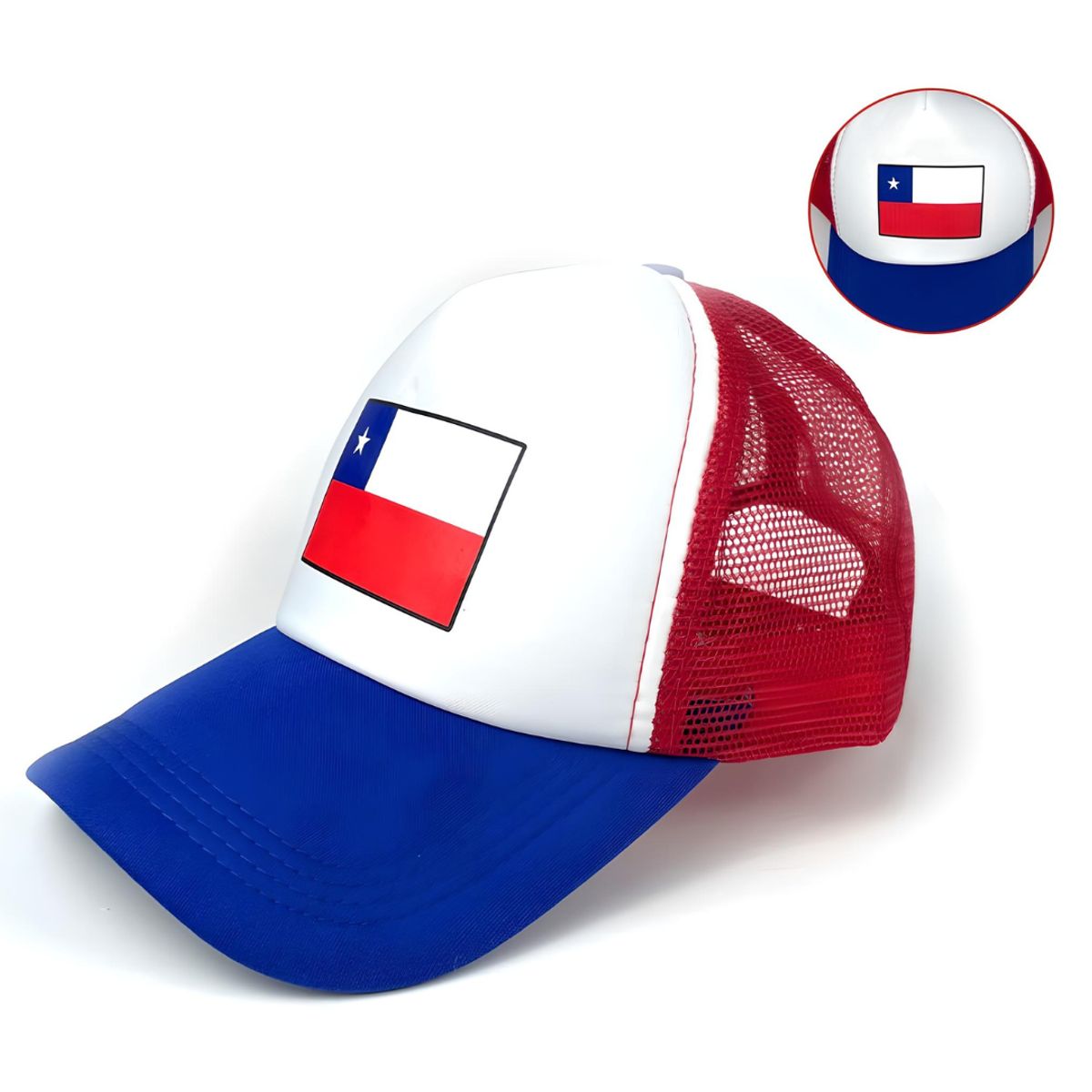 UTILISIMO - Jockey Gorro Tricolor Bandera Chile Fechas Patrias 58cm