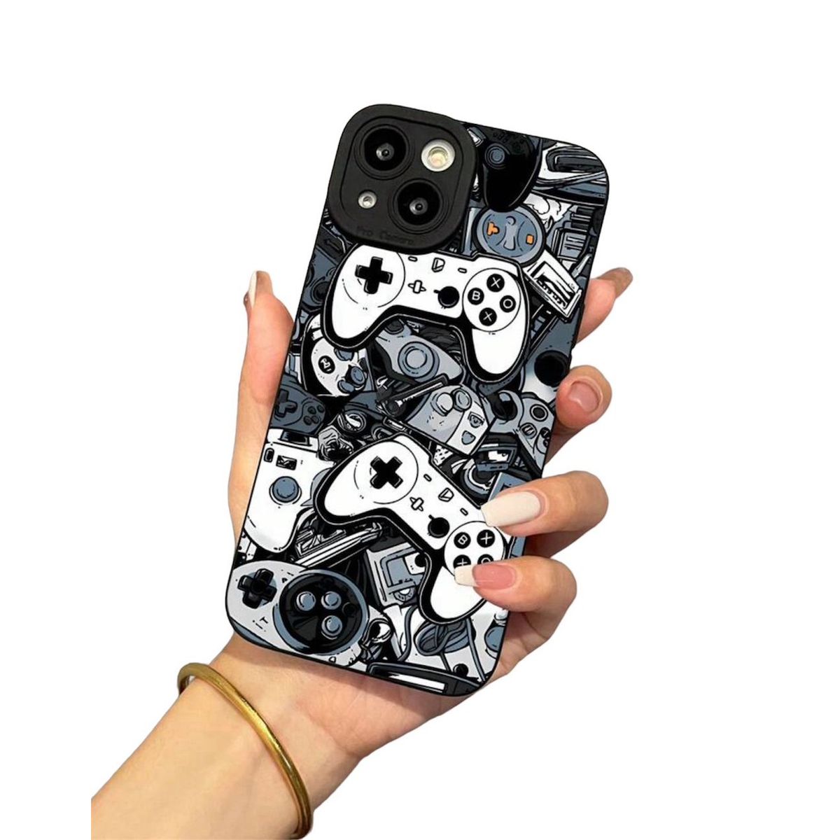 GENERICO - Funda De Silicona Diseño Para iPhone 13promax-NEGRO BL