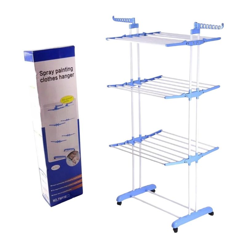 GENERICO - Tendedero Organizador Colgador Ropa Plegable Secador Ropa