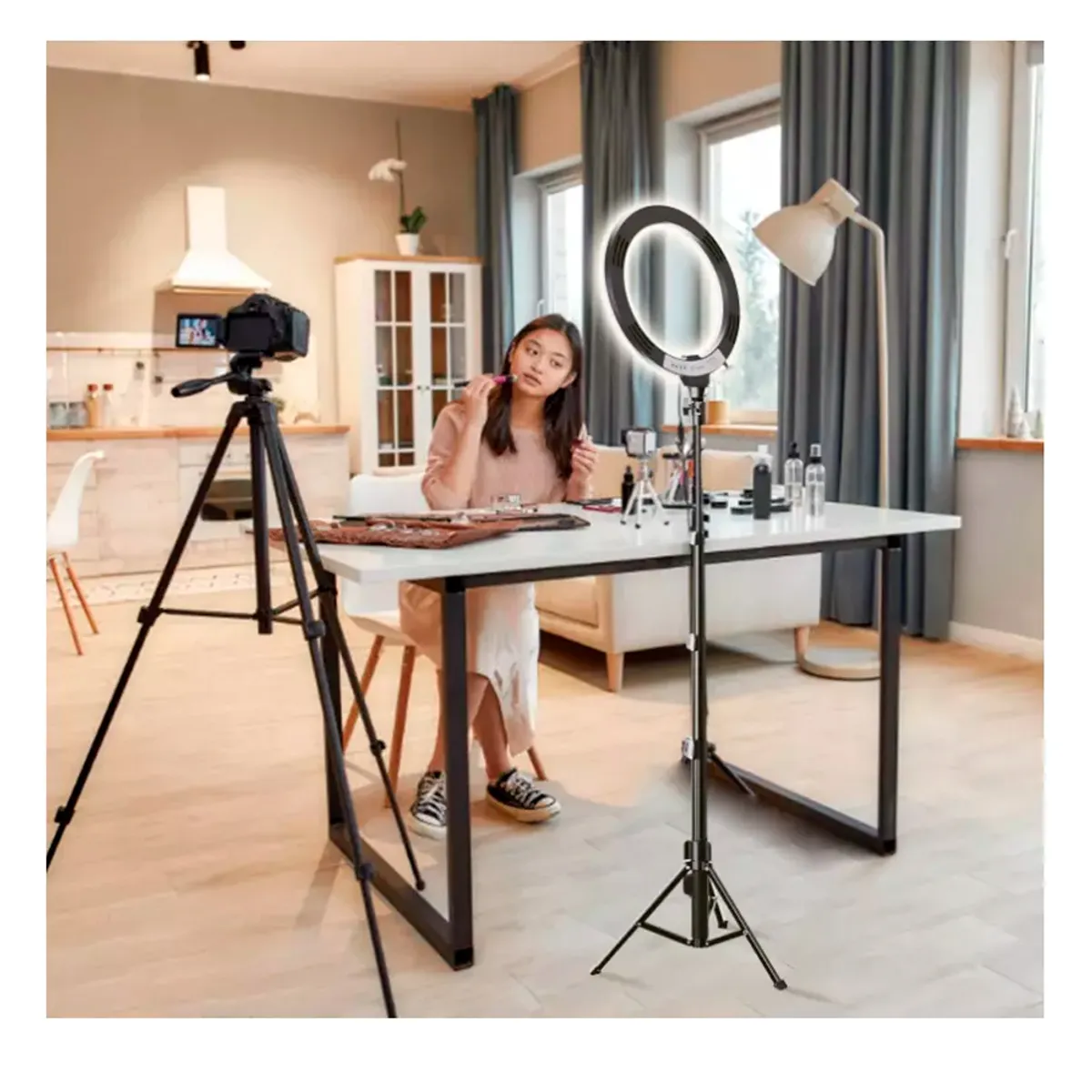 IRM - Aro De Luz Profesional Grande 36cm Con Tripode 1.9 Metros