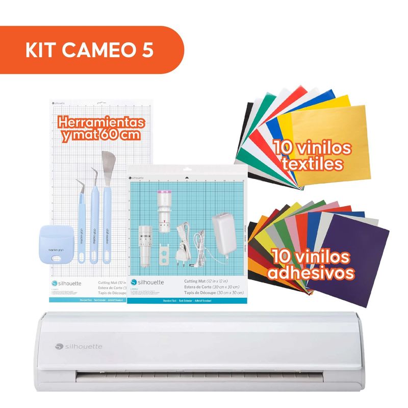 SILHOUETTE - CAMEO 5 BLANCA + INSUMOS + HERRAMIENTAS