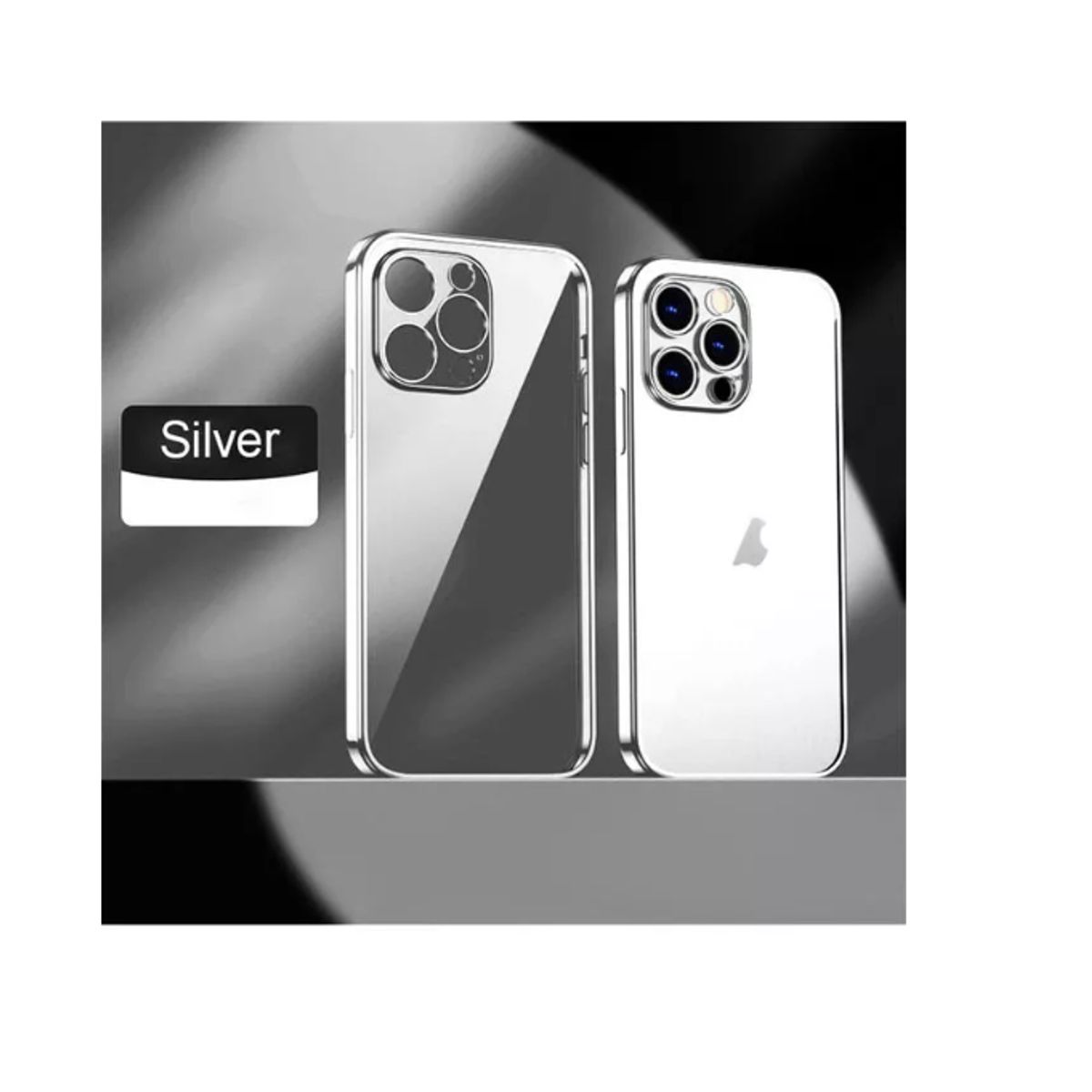 GENERICO - Funda De Silicona Transparente Para iPhone 14-PLATA