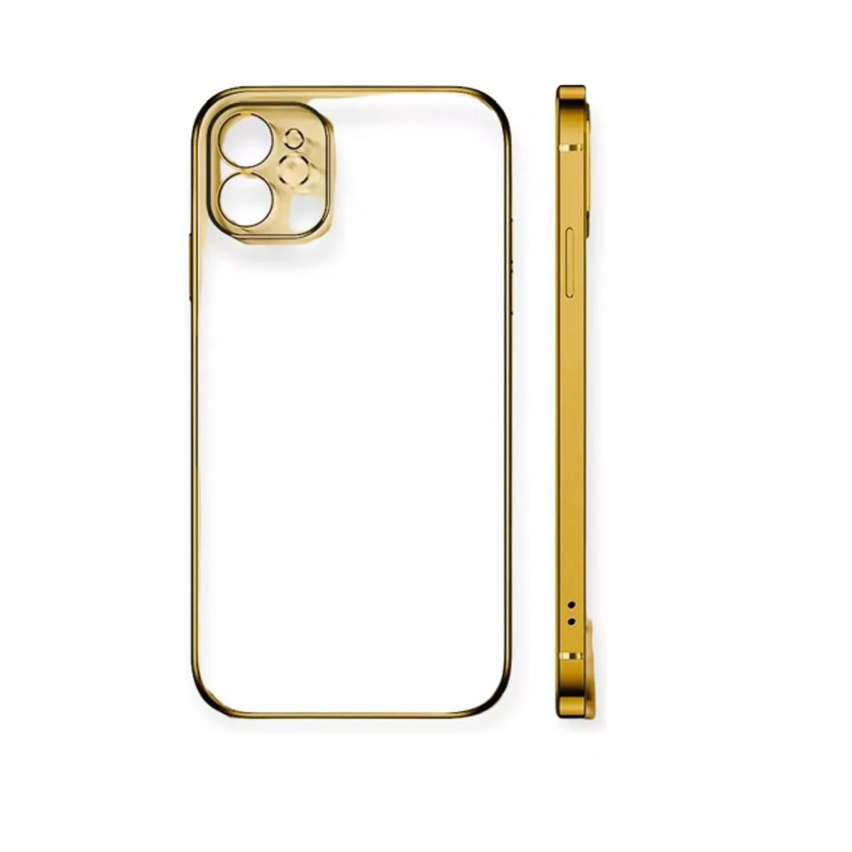 GENERICO - Funda De Silicona Transparente Para iPhone 14pro Max-GOLD