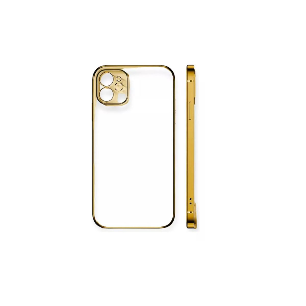 GENERICO - Funda De Silicona Transparente Para iPhone 14pro Max-GOLD