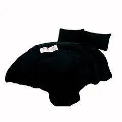 GENERICO - Cobertor Plumón Invierno Chiporro Liso Peludo Cama 1.5 Plazas NEGRO