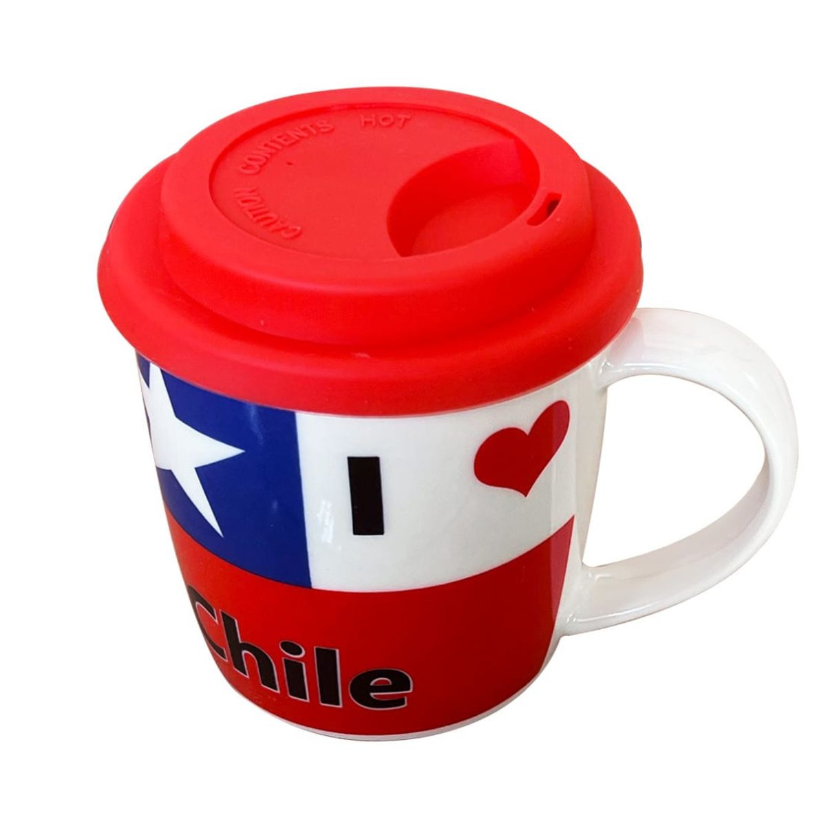 UTILISIMO - Taza Térmica de Cerámica Chile Fechas Patrias 370 ML