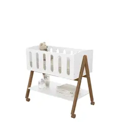 KIDSCOOL - MINI CUNA COLECHO ECO WOOD C/RUEDAS - - 61315
