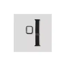 GENERICO - Pack Funda Correa Metálica Con Iwatch 384041mm Serie4 5-NEGRO