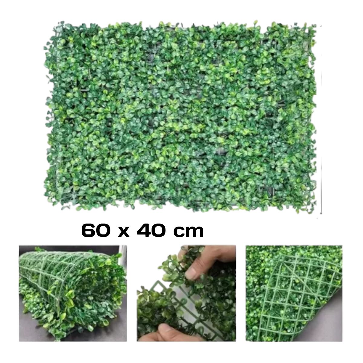 GENERICO - Pack 15 Unidades Pasto Palmeta Estilo Trébol Sintético 60x40