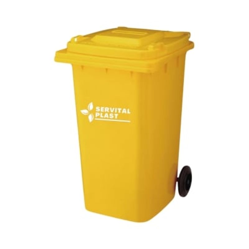 GENERICO - Basurero Contenedor de basura 240 Lts Amarillo