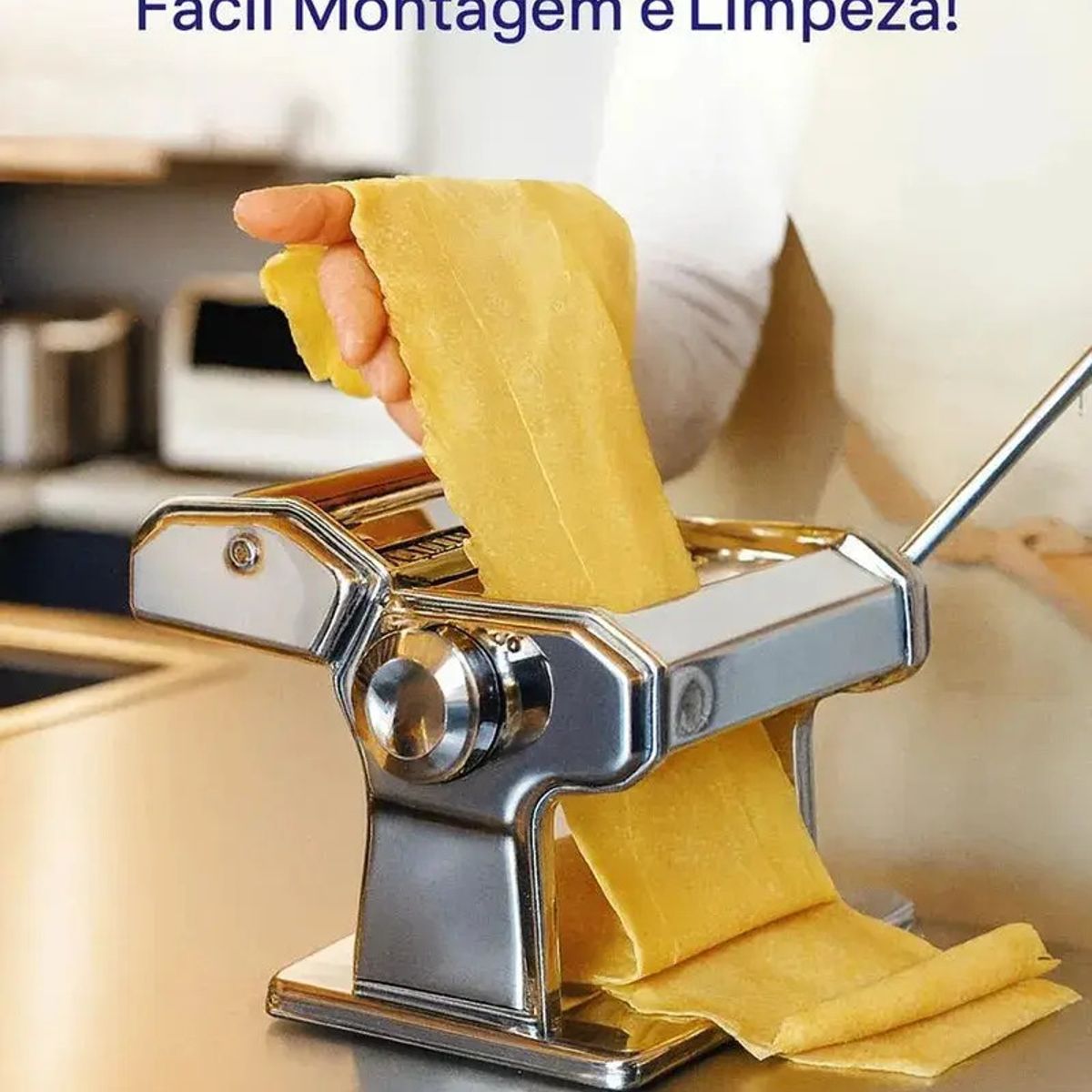 IRM - Maquina Para Hacer Pasta Fideos Fettuccini Linguini Spaghetti Rodillos Cortadora Manual Masas Hoga