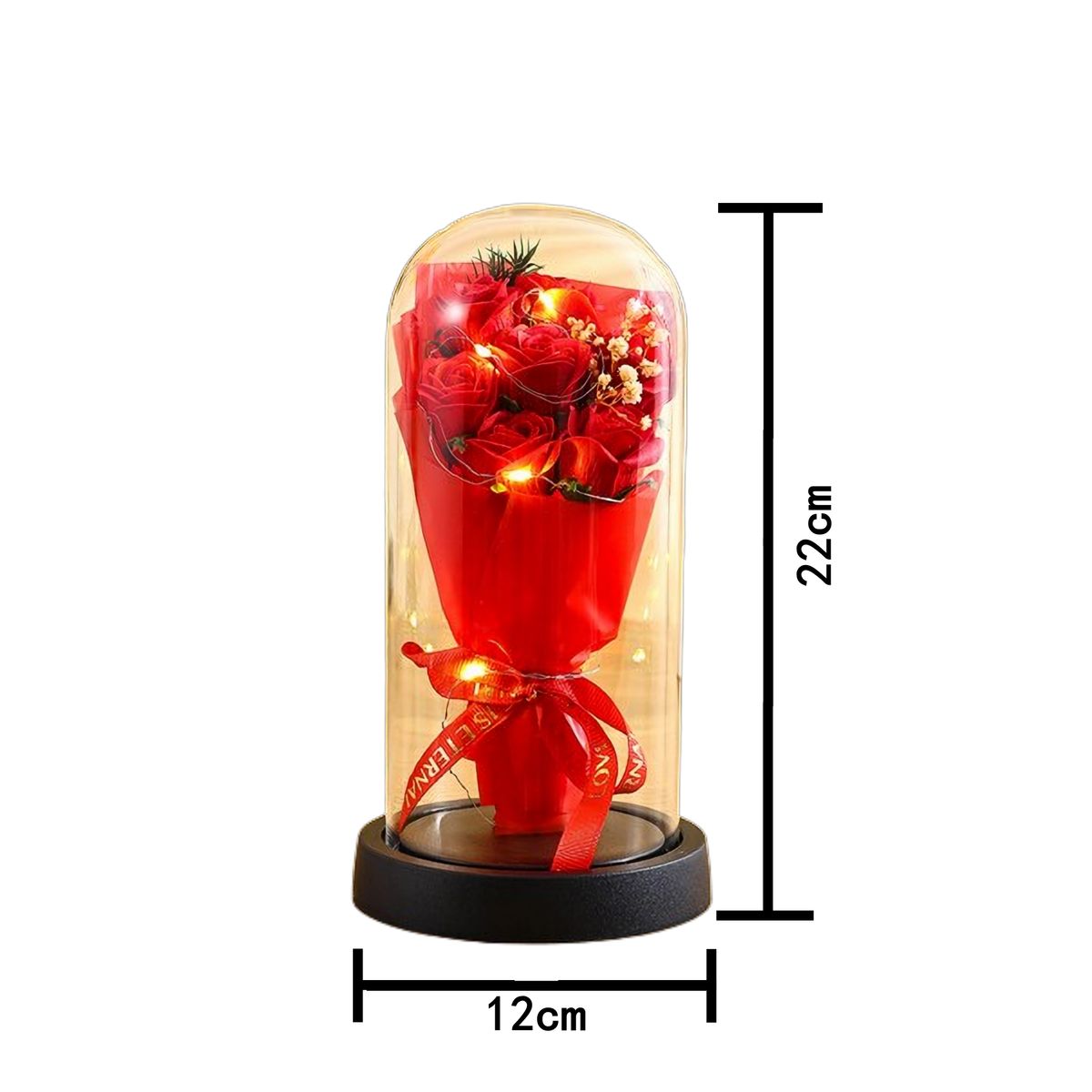 ATURE - Ramo Rosas Artificiales Eternas Encapsulada Acrílico Regalo