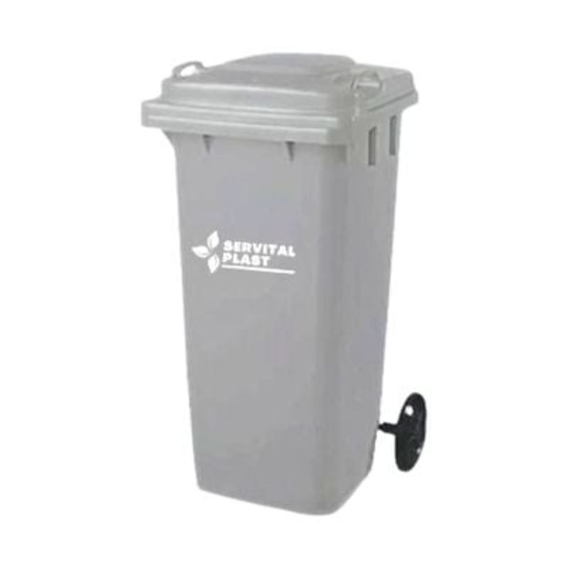 GENERICO - Basurero Contenedor de basura 120 Lts Gris Claro
