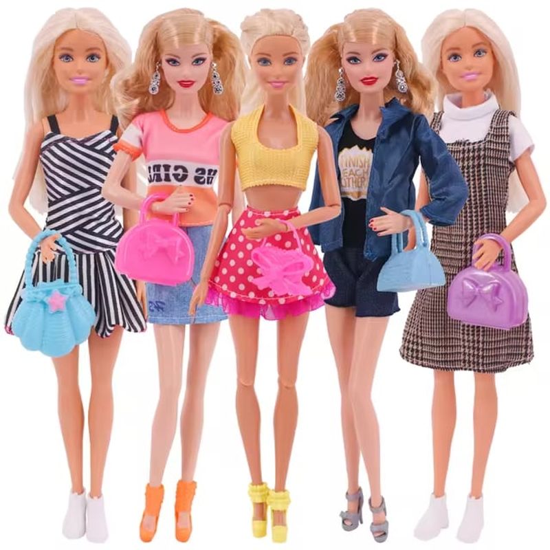HENNE CLOTHING - Ropa para muñeca - 5 prendas - para Barbie y otras