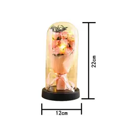 GENERICO - Ramo Rosas Artificiales Eternas Encapsulada Acrílico Regalo