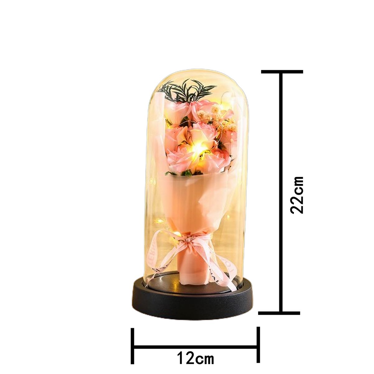 ATURE - Ramo Rosas Artificiales Eternas Encapsulada Acrílico Regalo