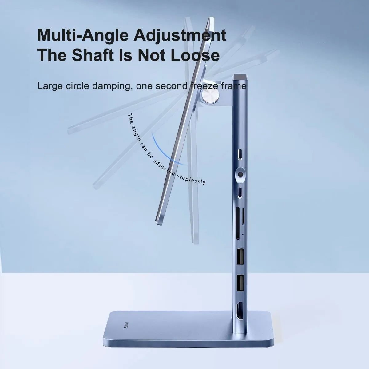 HAGIBIS - Soporte & Hub Magnetico Aluminio 360° 4k Para iPad Pro 11 & Air 10.9