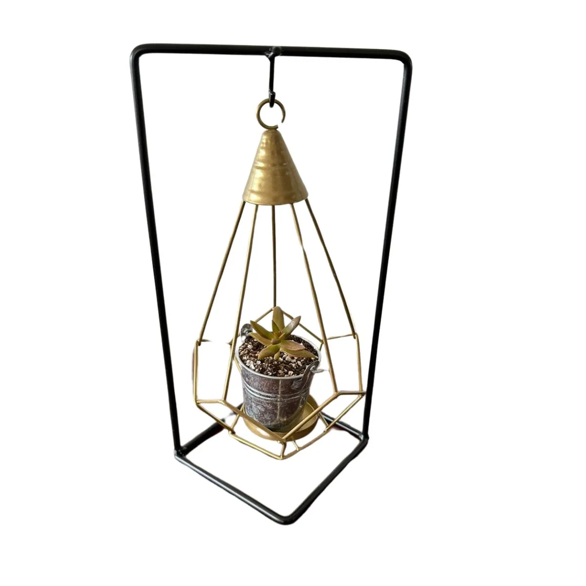 HOMASTTI - Porta Vela Candelabro Columpio Metálico Decorativo