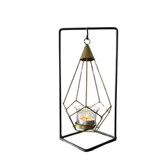 HOMASTTI - Porta Vela Candelabro Columpio Metálico Decorativo