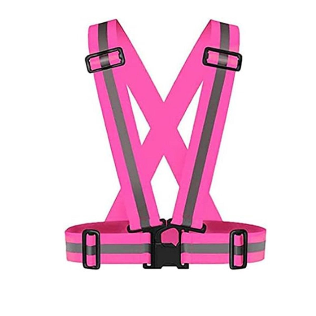 GENERICO - Arnés Elástico  Reflectante Ajustable Bicicleta running Rosa