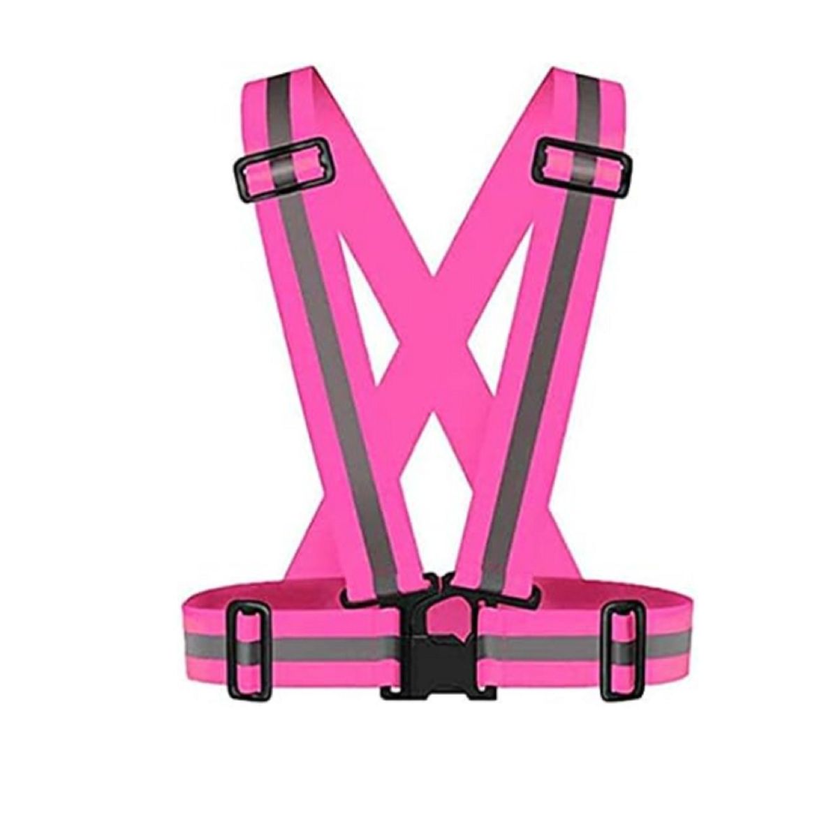 GENERICO - Arnés Elástico  Reflectante Ajustable Bicicleta running Rosa
