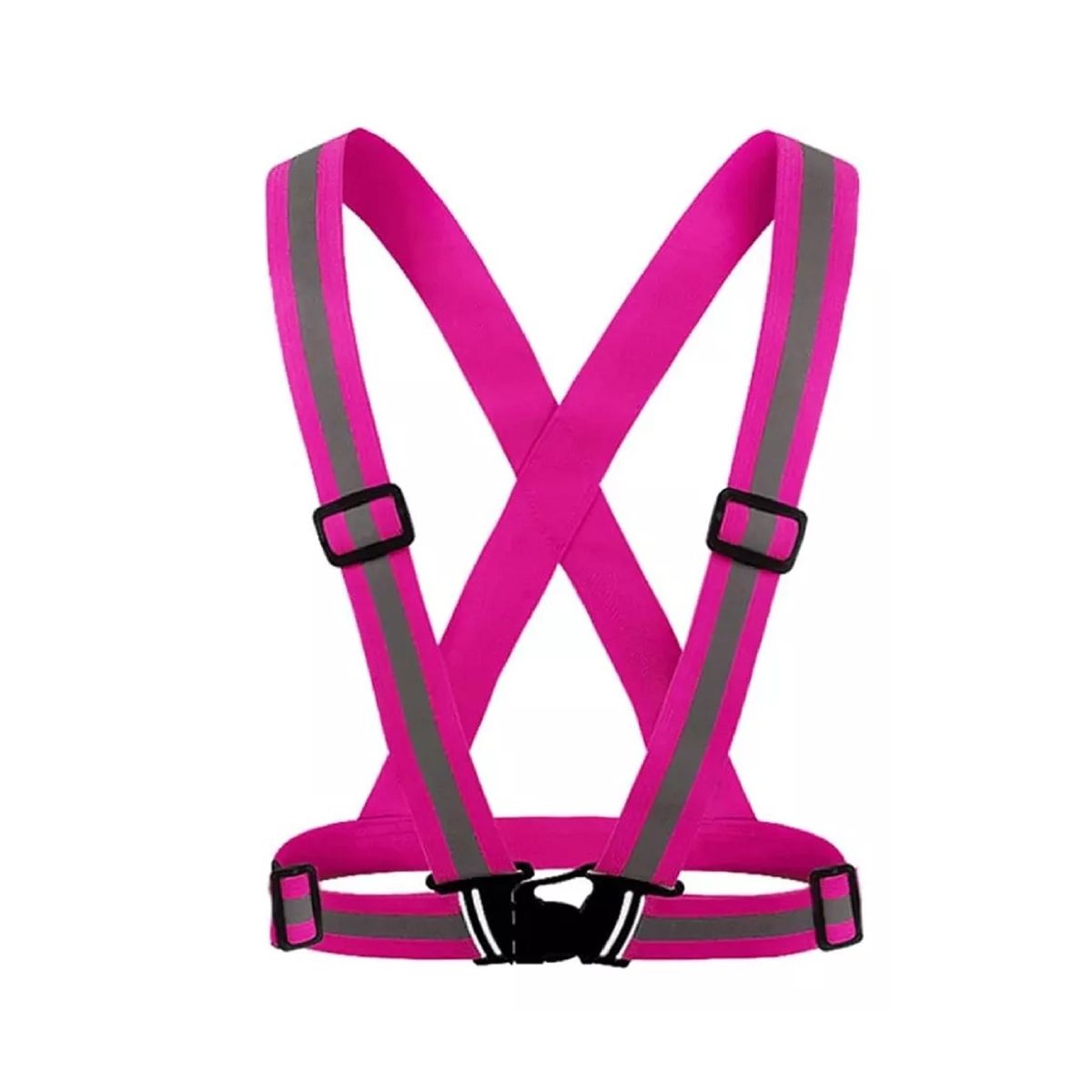 GENERICO - Arnés Elástico  Reflectante Ajustable Bicicleta running Rosa