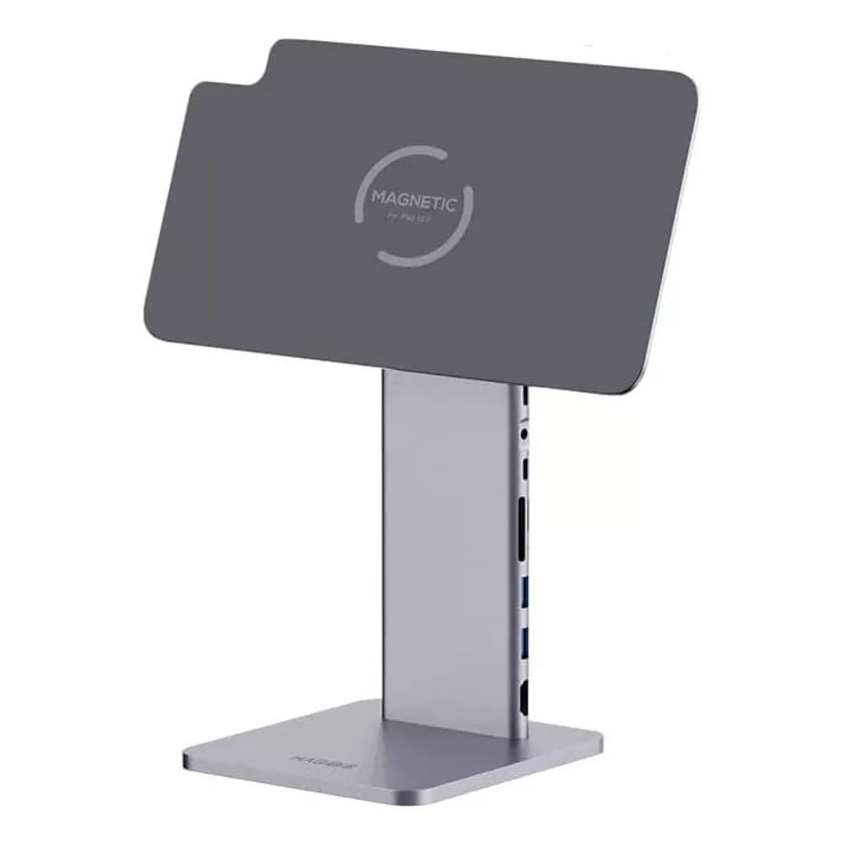 HAGIBIS - Soporte & Hub Magnetico Aluminio 4k 360 Para iPad Normal 10.9" 10° Gen