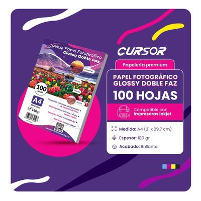 Imagen 2 del producto Papel Fotográfico Doble Faz Glossy A4 180 Gr 100 Hjs