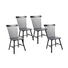 GENERICO - Pack 4 Sillas Windsor Madera Negro