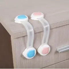 GENERICO - Bloqueo Bebe Traba Puertas Cajones Set 2 Uds. Color Rosado