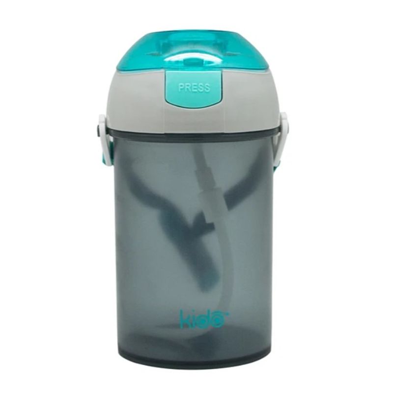 KEEP - Botella Vaso Hermético Botón Autómatico Niños Kido Bpa Free Gris