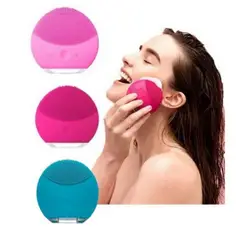 GENERICO - Masajeador limpiador facial exfoliante silicona usb Color Amarillo