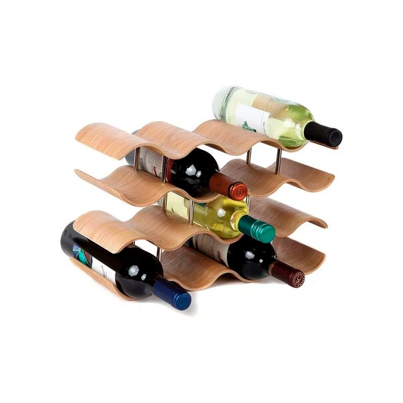 GENERICO - Estante Onda Para Botellas De Vino 14 Compartimientos Hogar