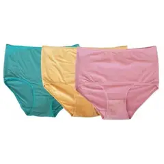 LIKE SHOP - Pack 3 Calzón Alto Mujer Fibra Bambú Colores 3204