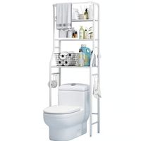 Repisa Estante Metalico para Lavadora y Baño Mueble Organizador de 3 Niveles