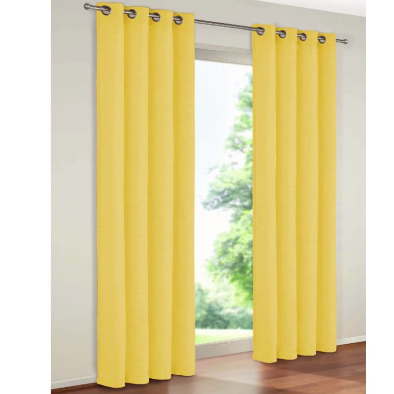 GENERICO - Set de Cortinas Blackout 2 Paños Color Amarillo