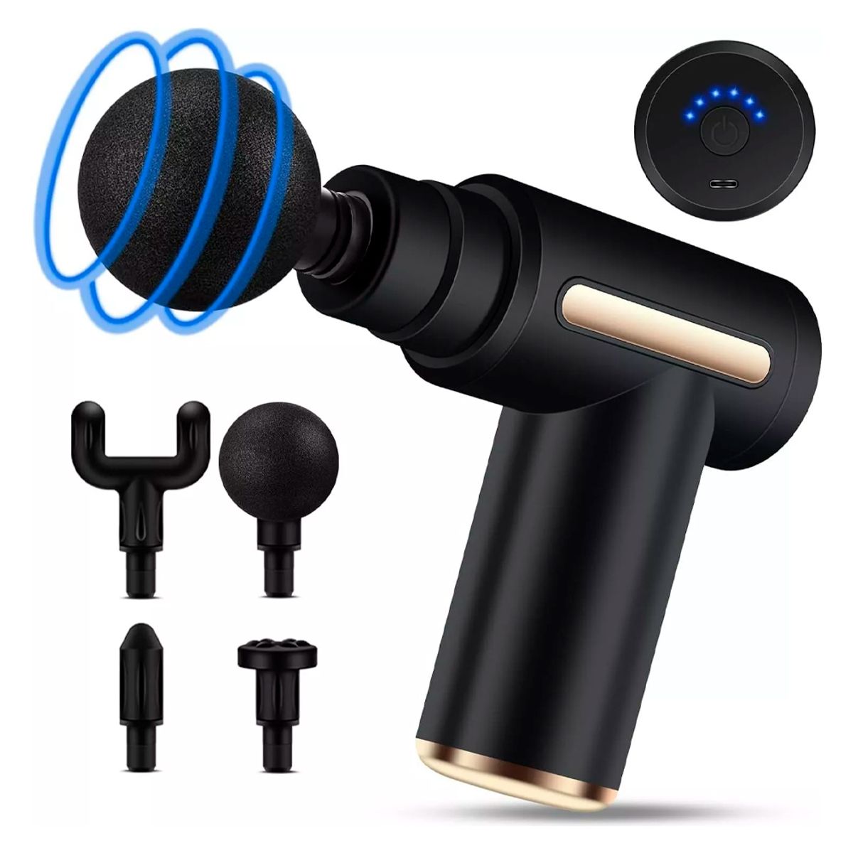 IRM - Facial Gun Pistola De Masaje Recargable Masajeador Portatil