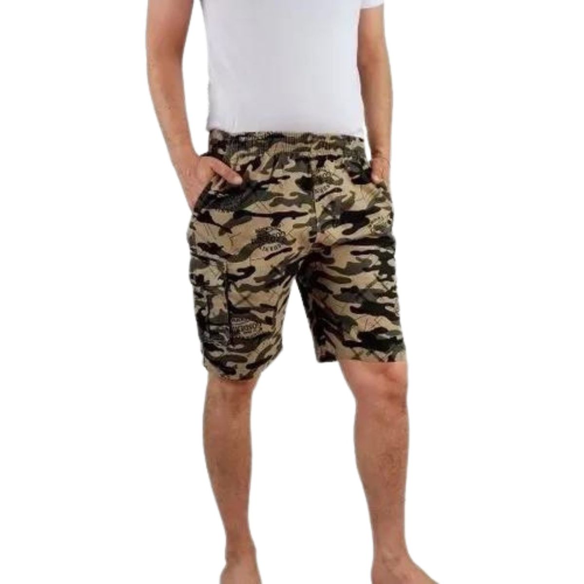 LIKE SHOP - Short Urbano Hombre Pantalón Cargo Camuflaje 505