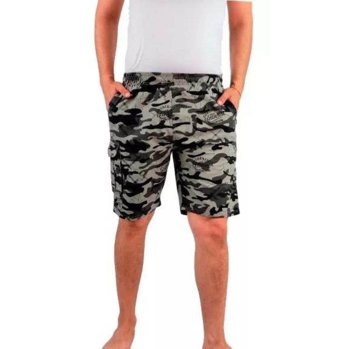 LIKE SHOP - Short Urbano Hombre Pantalón Cargo Camuflaje 505