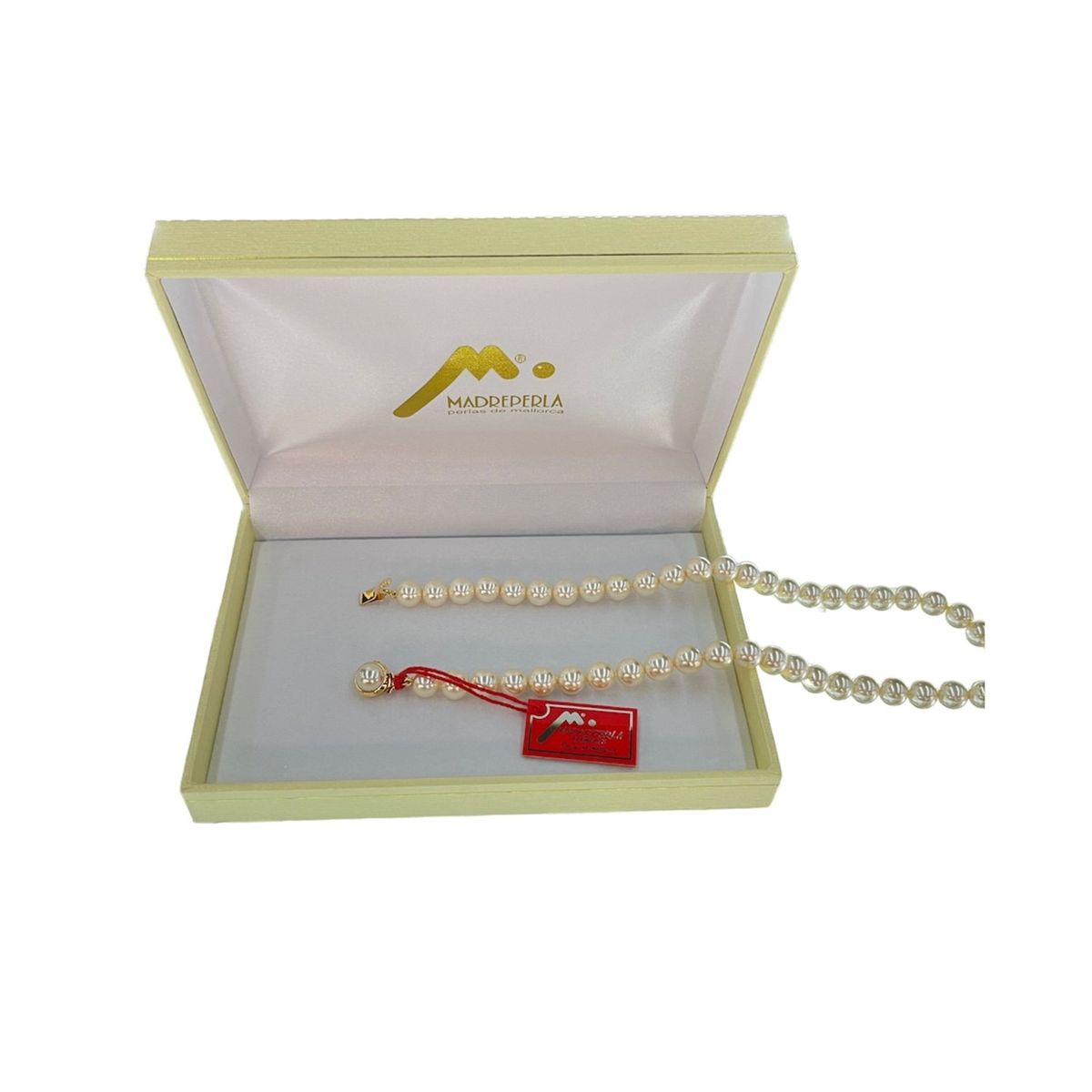 MALLORCA - Collar de Perlas (8mm) de Mallorca Enchapado en Oro 70 cm