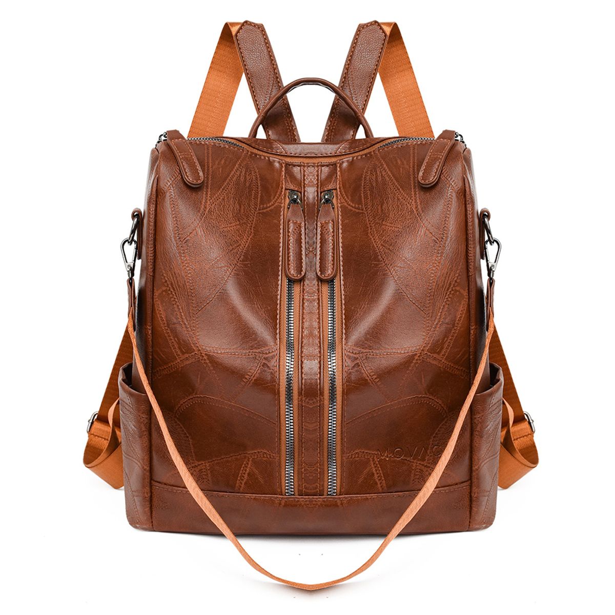 MV MOVAC - Mochila Ultra Elegance Antirrobo Urbana Cuero PU Ecológico Mujer Impermeable