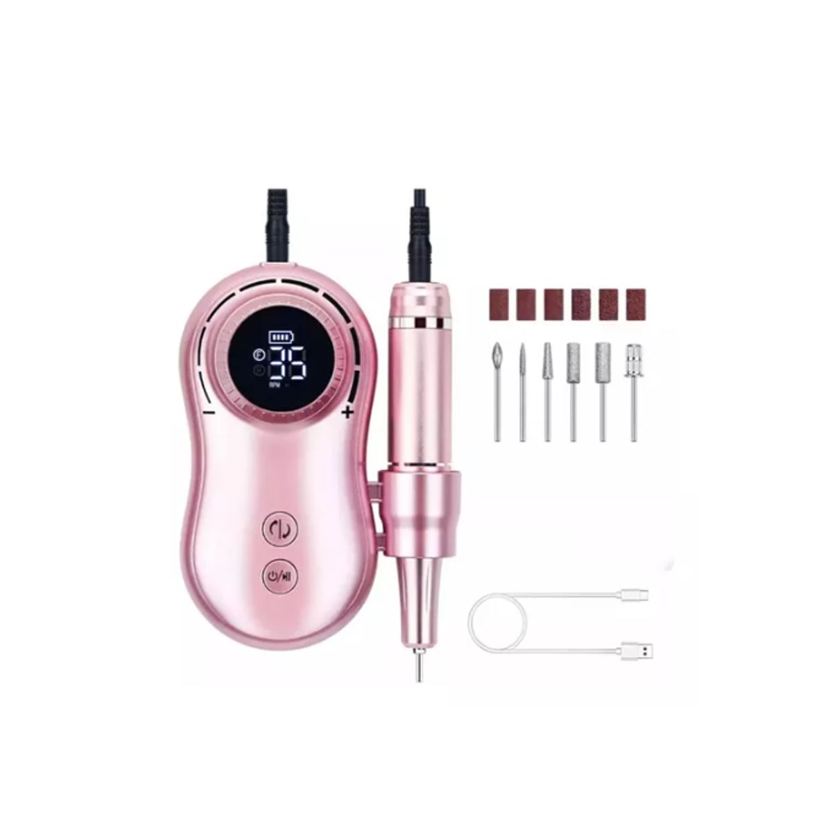 GENERICO - Maquina Torno Inalambrico Uñas 35000rpm Manicure Pedicure