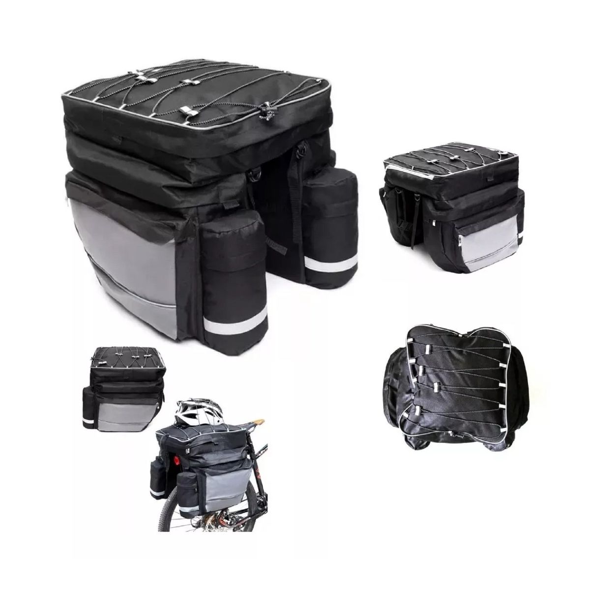 UNIVERSAL - Alforja Bicicleta Ciclismo Impermeable Cubre Lluvia 48 Lts